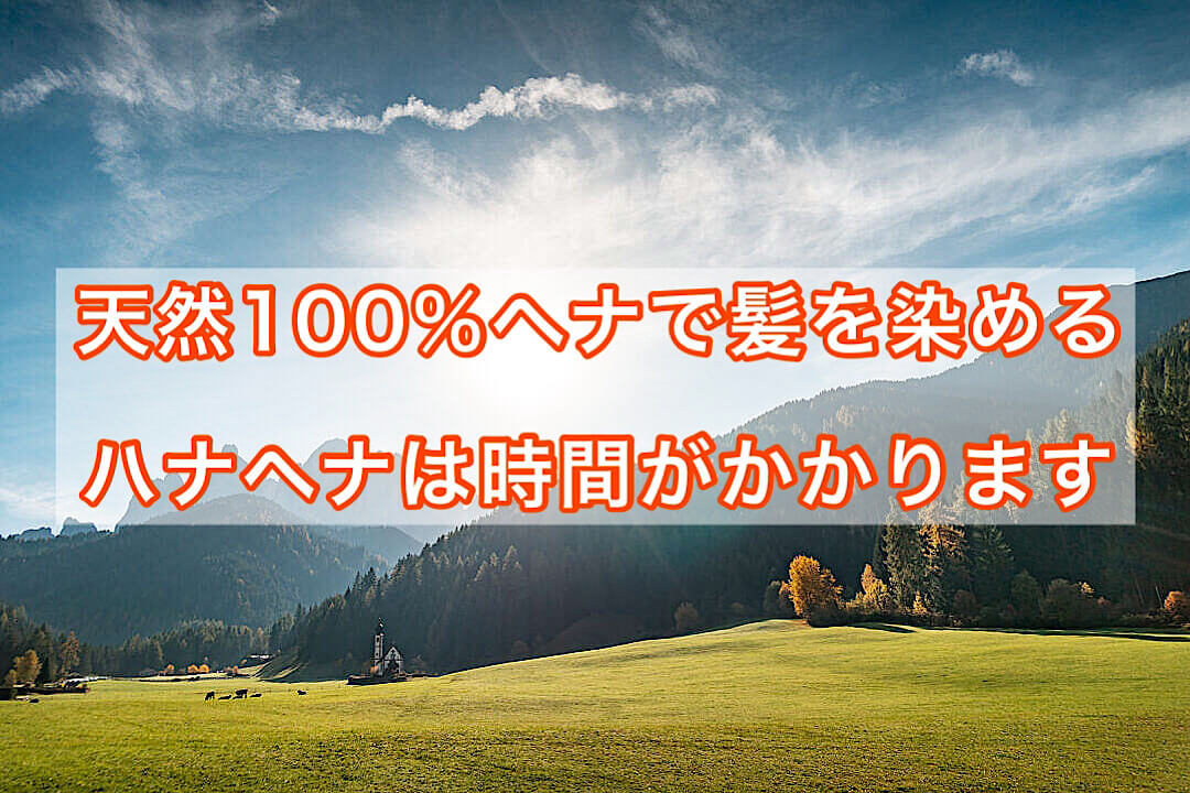 天然100％ヘナで髪を染めるハナヘナは時間がかかります